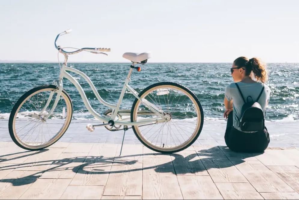 Bicicleta de playa para mujer de 26 pulgadas para mujer, bicicleta de  asiento ajustable, bicicleta de viaje de 7 velocidades para mujeres  adultas