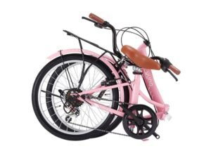 bicicleta aro 20 plegable rosado